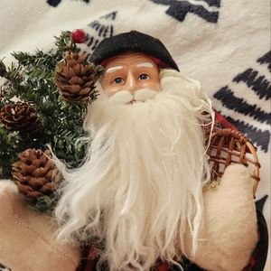 Santa Holiday Figurine Lodge Style